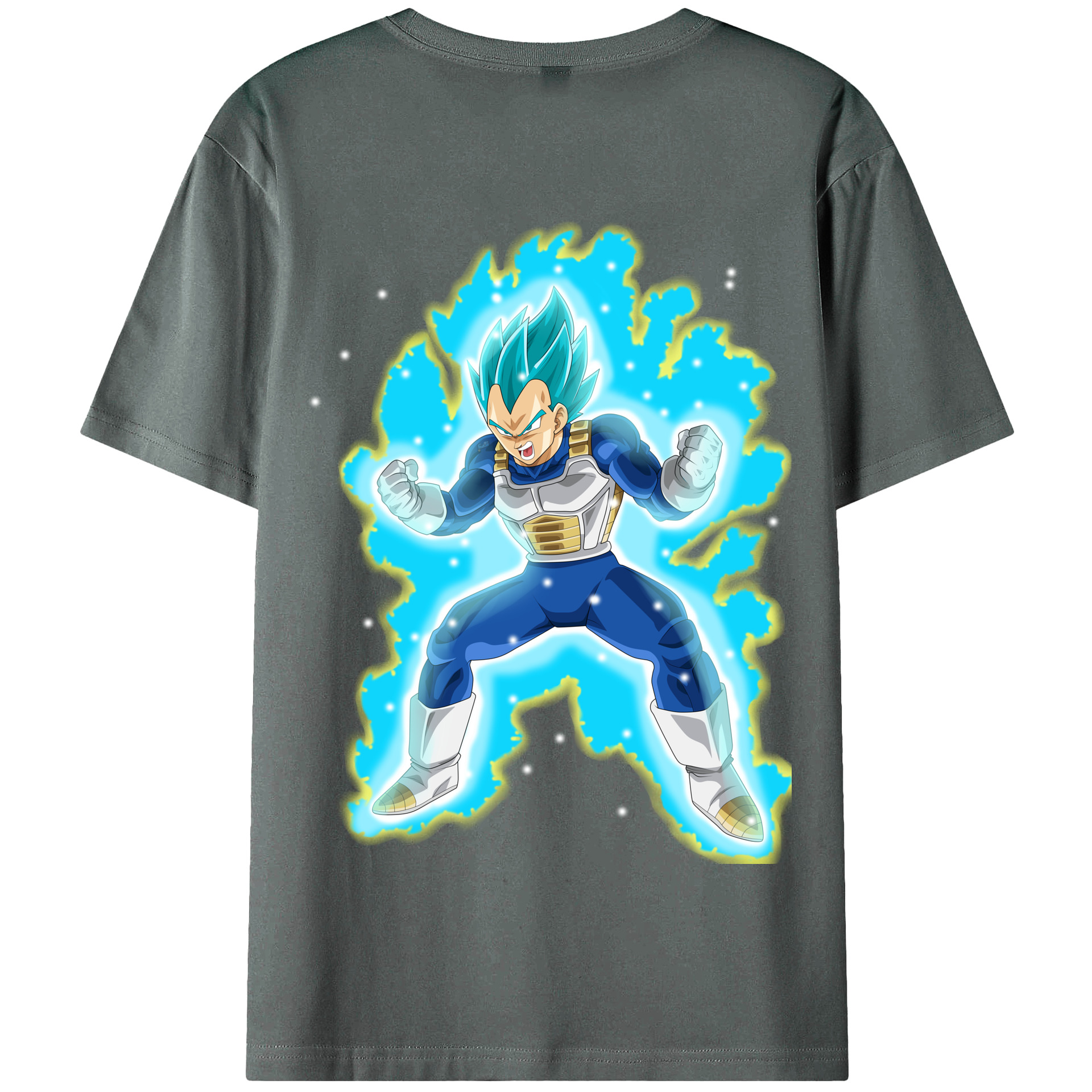 （画像用） ドラゴンボール ベジータ四世（Bejīta Yonsei）DRAGON BALL Vegeta IV 綿100％半袖Tシャツ（背面プリント）